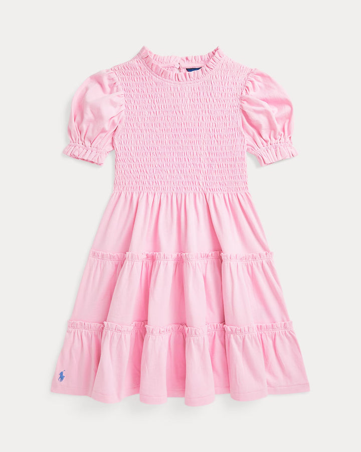 Ralph Lauren Smocked Cotton Jersey Dress
