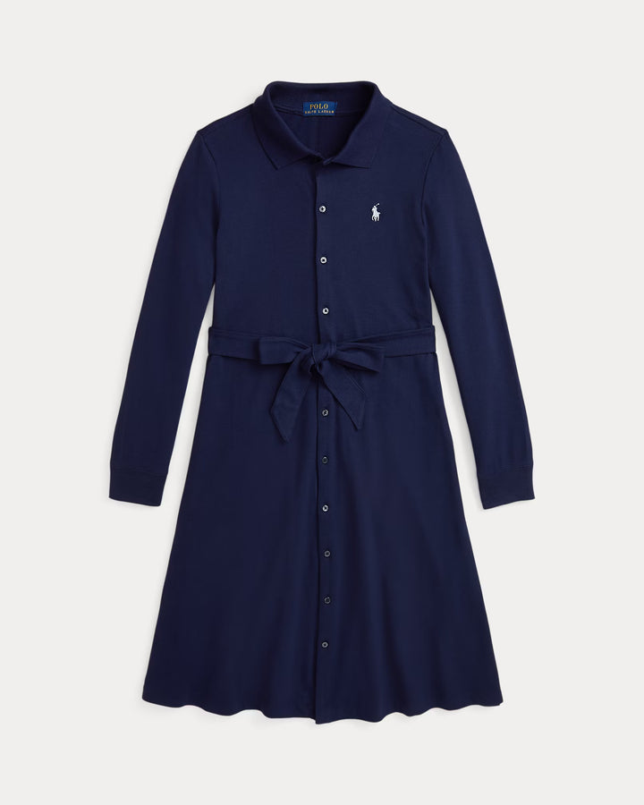 Ralph Lauren Belt Stretch Mesh Polo Dress