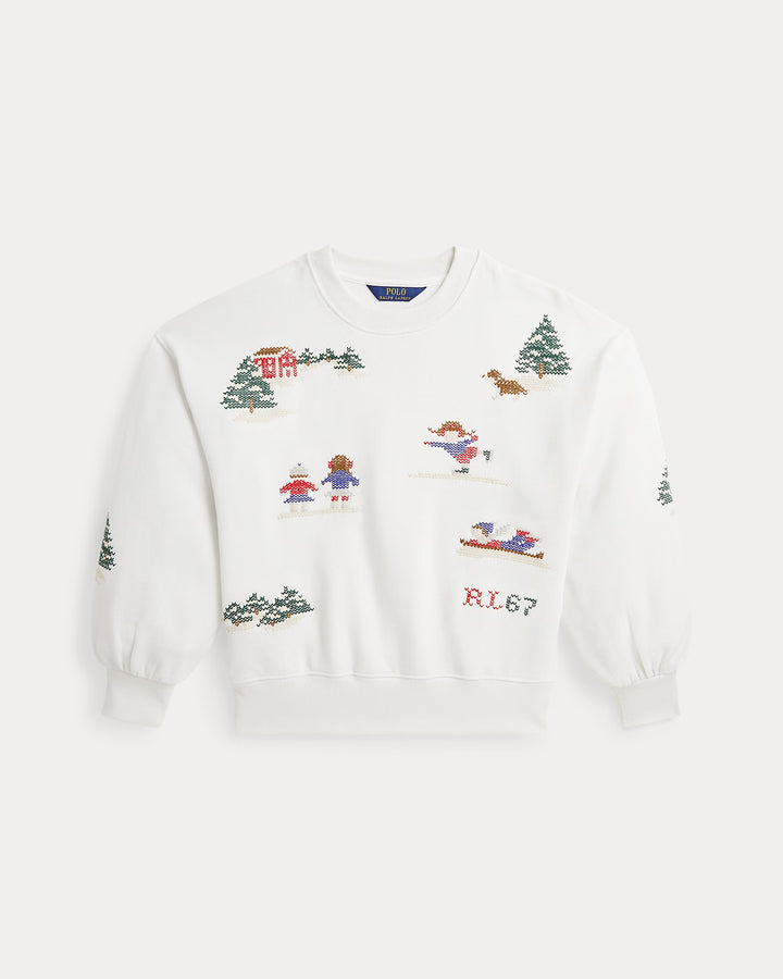 Ralph Lauren Embroidered Fleece Sweatshirt