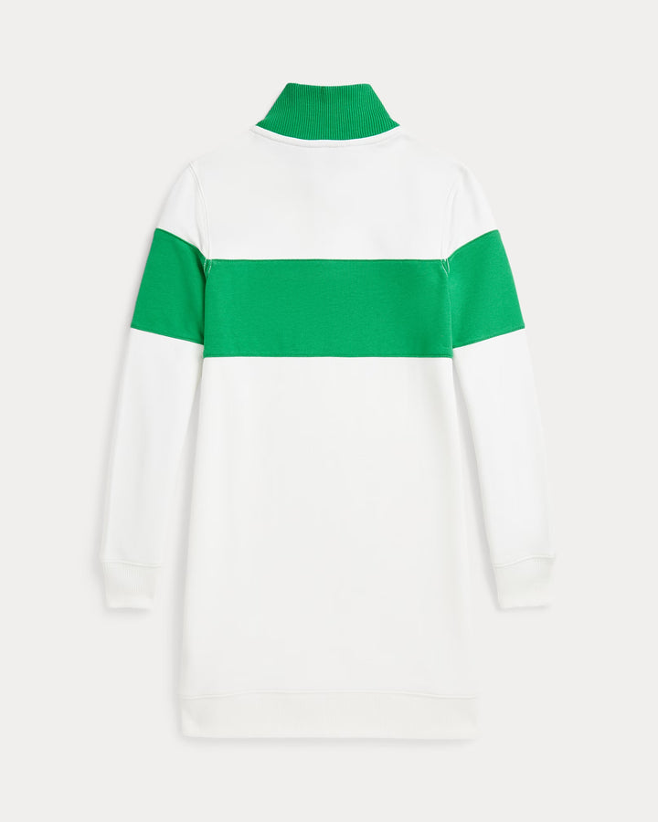 Ralph Lauren Logo French Terry Quarter-Zip Dress