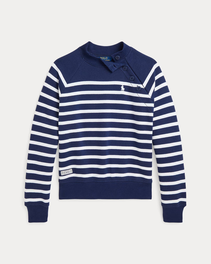 Ralph Lauren Striped French Terry Mockneck Sweatshirt