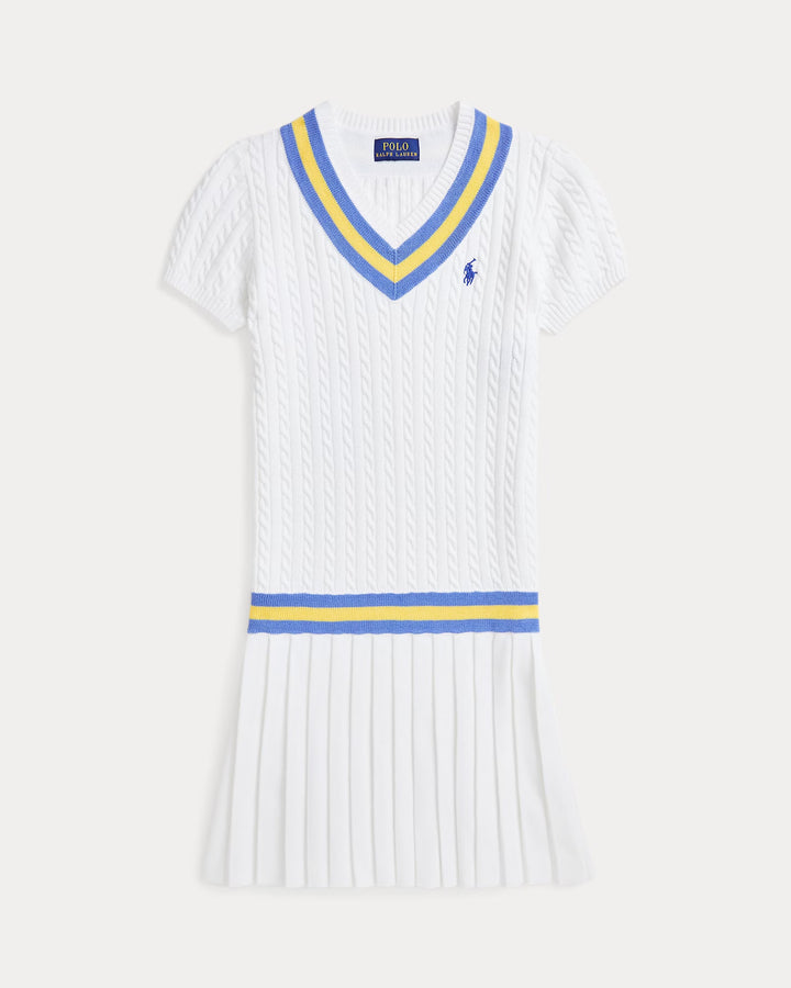 Ralph Lauren Cricket-Stripe Cotton Sweater Dress