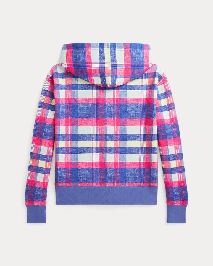 Ralph Lauren Plaid Loopback Fleece Full-Zip Hoodie