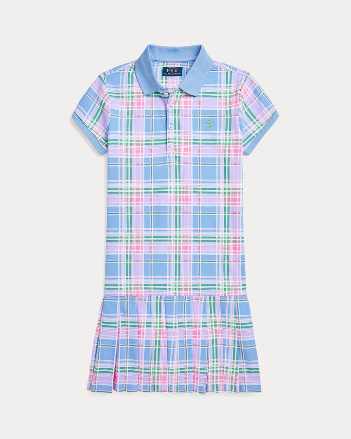 Ralph Lauren Plaid Cotton Mesh Polo Dress