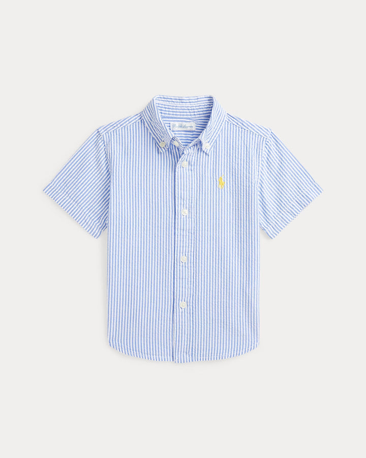 Ralph Lauren Striped Seersucker Short-Sleeve Shirt