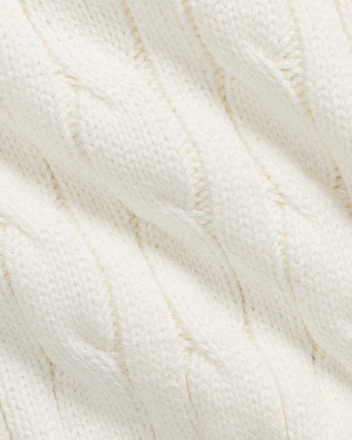 Ralph Lauren Cable-Knit Cotton Quarter-Zip Sweater