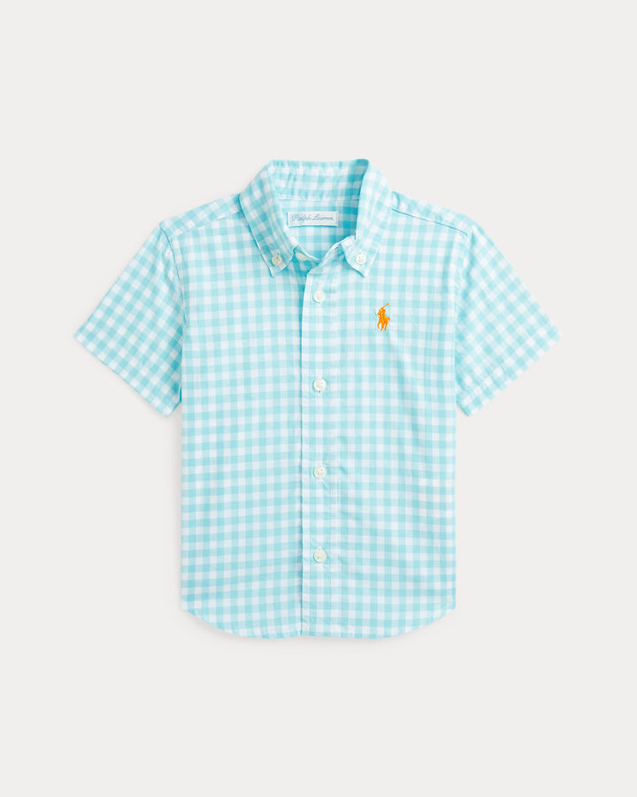 Ralph Lauren Gingham Cotton Poplin Short-Sleeve Shirt