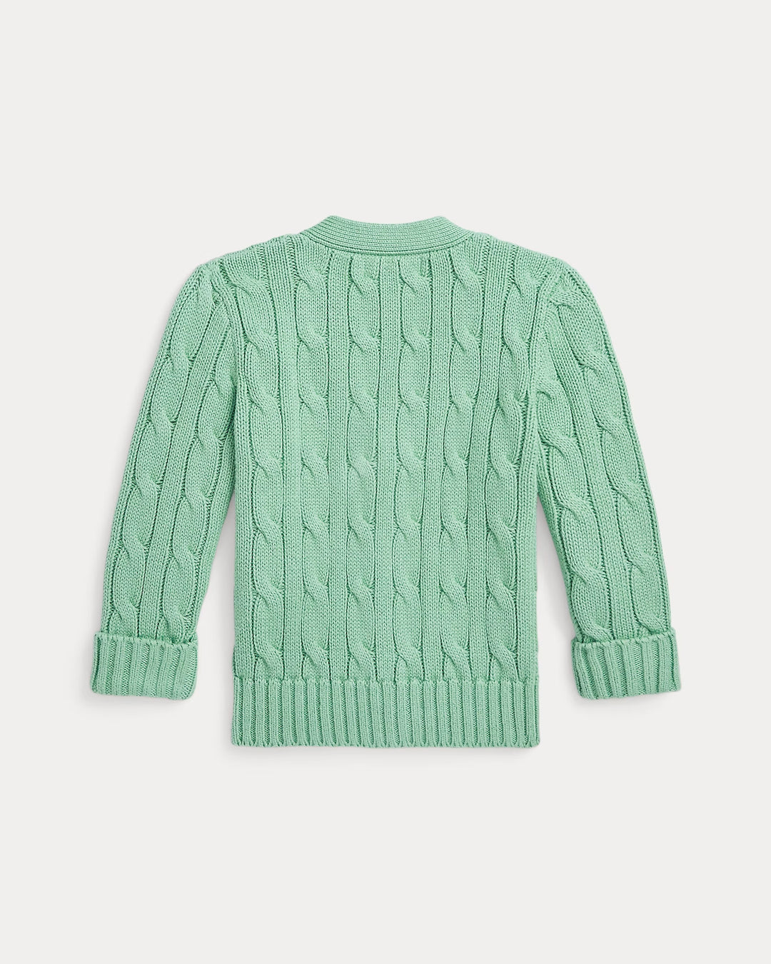 Ralph Lauren Cable-Knit Cotton V-Neck Cardigan