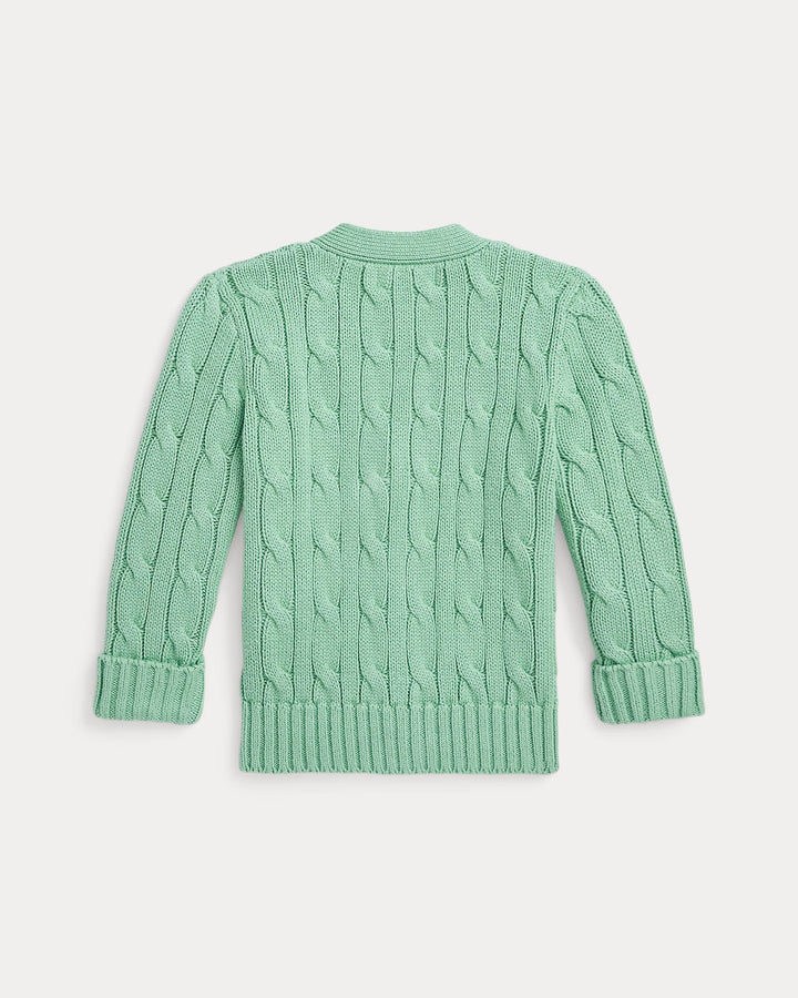 Ralph Lauren Cable-Knit Cotton V-Neck Cardigan