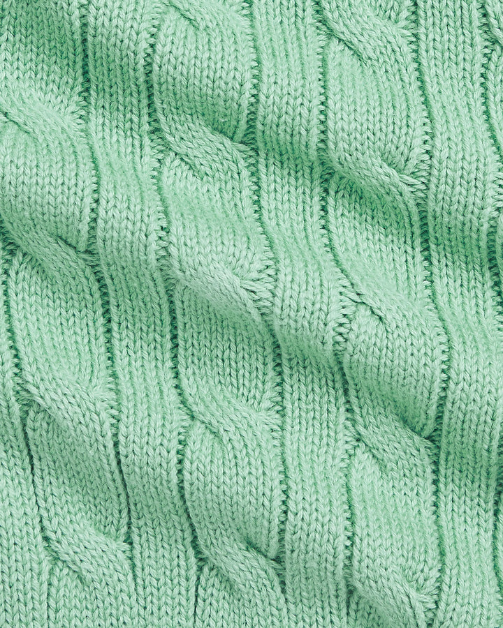 Ralph Lauren Cable-Knit Cotton V-Neck Cardigan