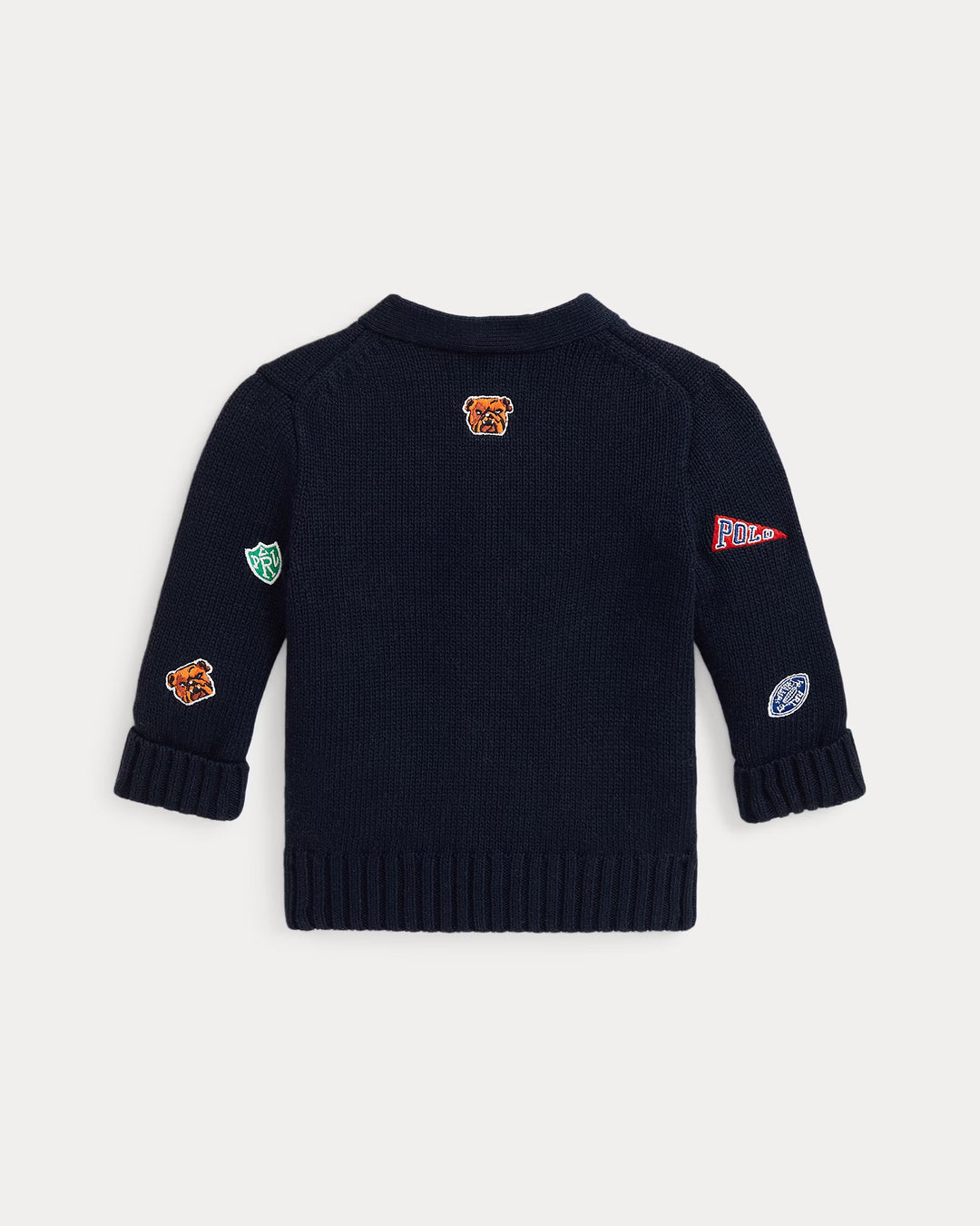 Ralph Lauren Varsity-Inspired Cotton V-Neck Cardigan