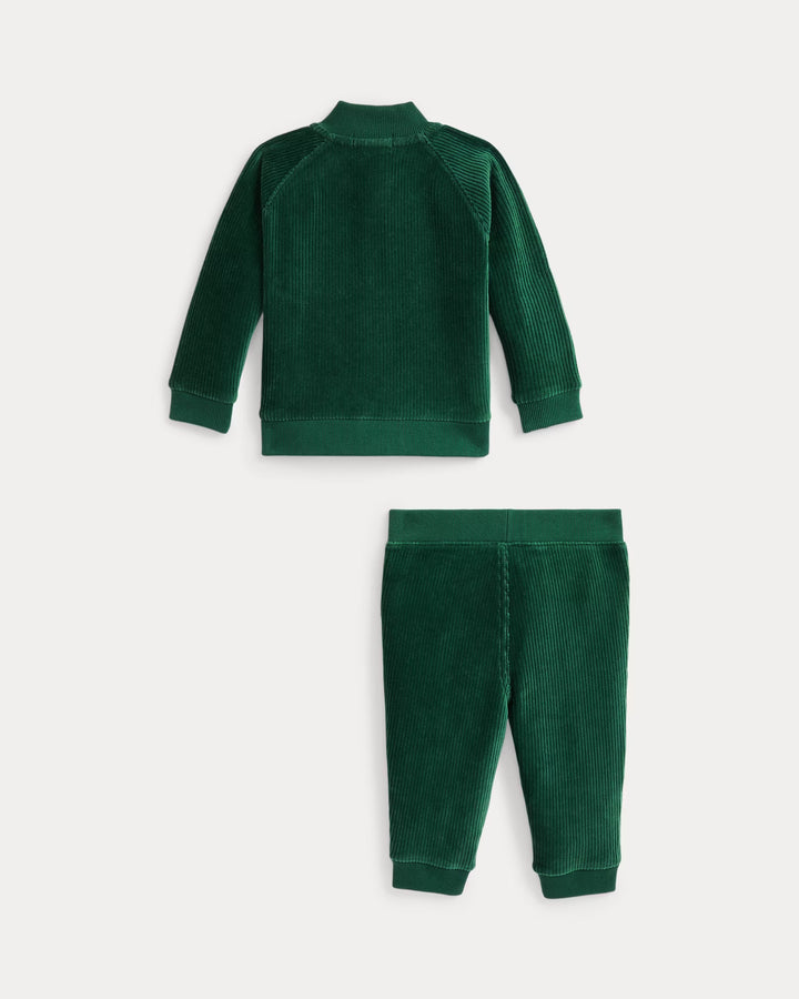 Ralph Lauren Knit Corduroy Baseball Jacket & Pant Set