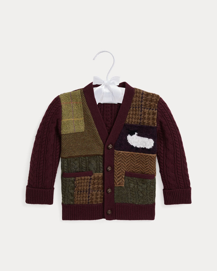 Ralph Lauren Patchwork V-Neck Cardigan