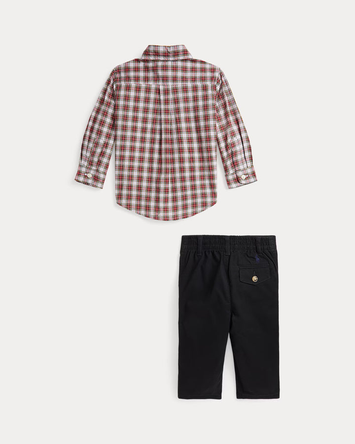 Ralph Lauren Plaid Poplin Shirt & Chino Pant Set