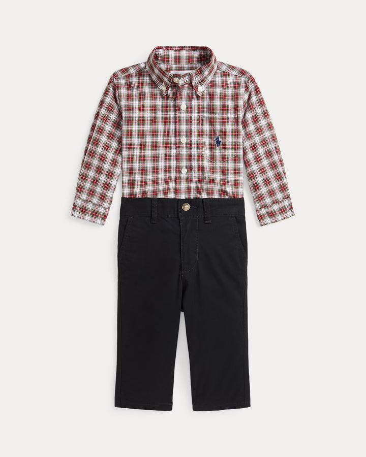Ralph Lauren Plaid Poplin Shirt & Chino Pant Set