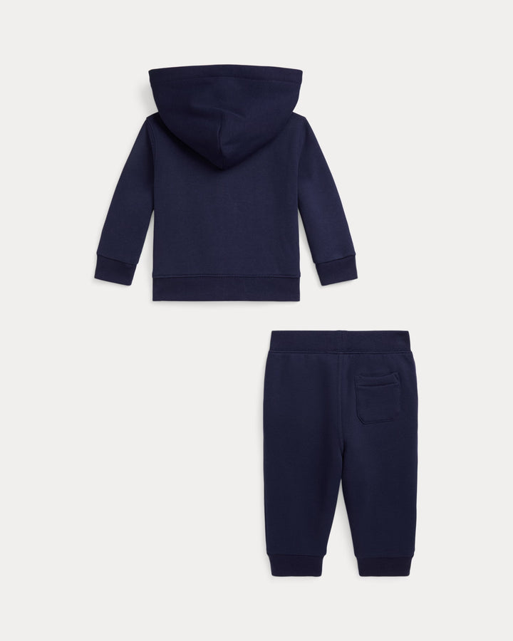Ralph Lauren Logo Fleece Full-Zip Hoodie & Pant Set
