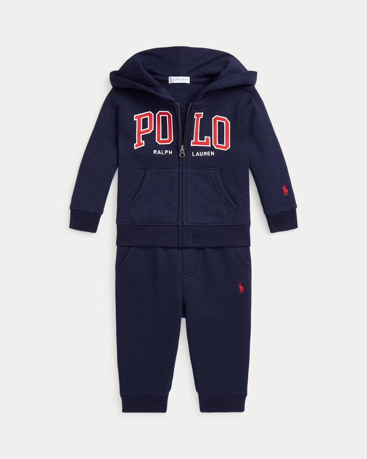 Ralph Lauren Logo Fleece Full-Zip Hoodie & Pant Set