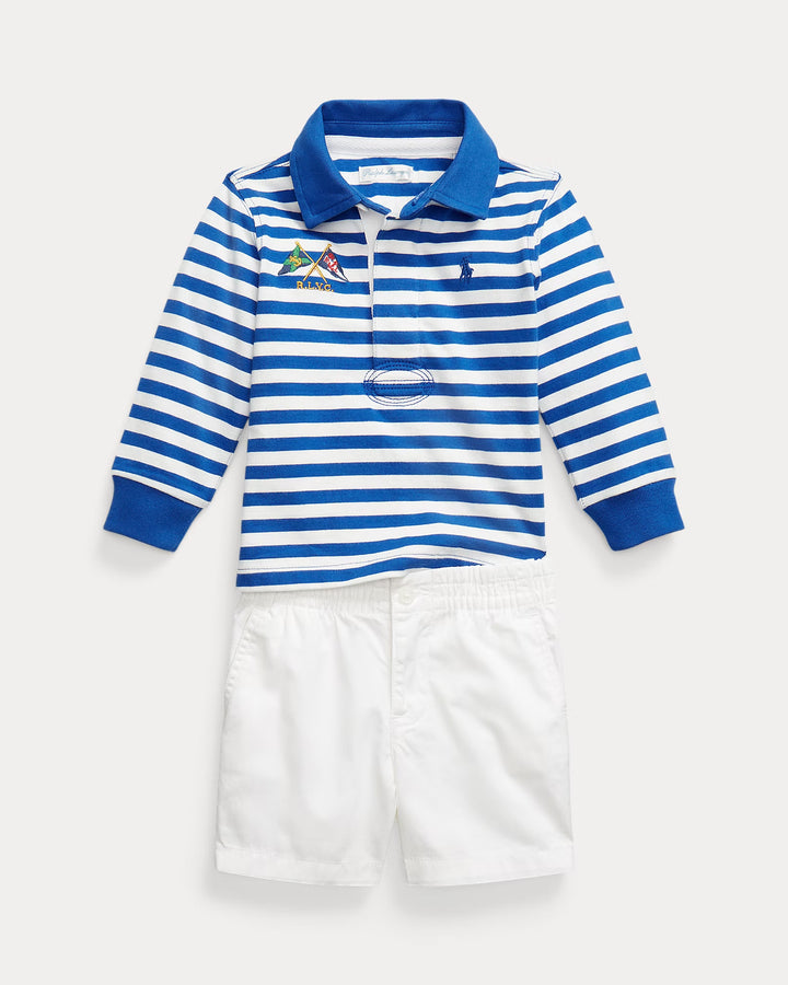 Ralph Lauren Rugby Shirt & Polo Prepster Short Set