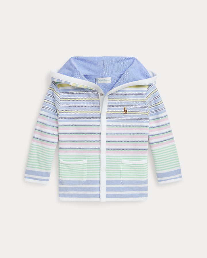 Ralph Lauren Striped Oxford Mesh Hooded Jacket