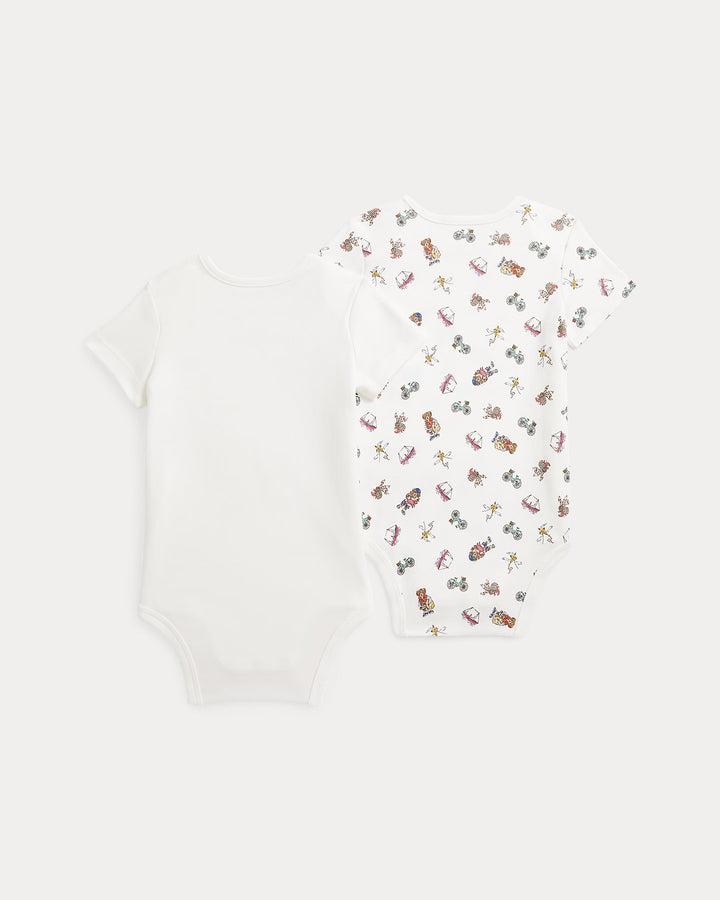 Ralph Lauren Polo Bear Cotton Bodysuit 2-Pack