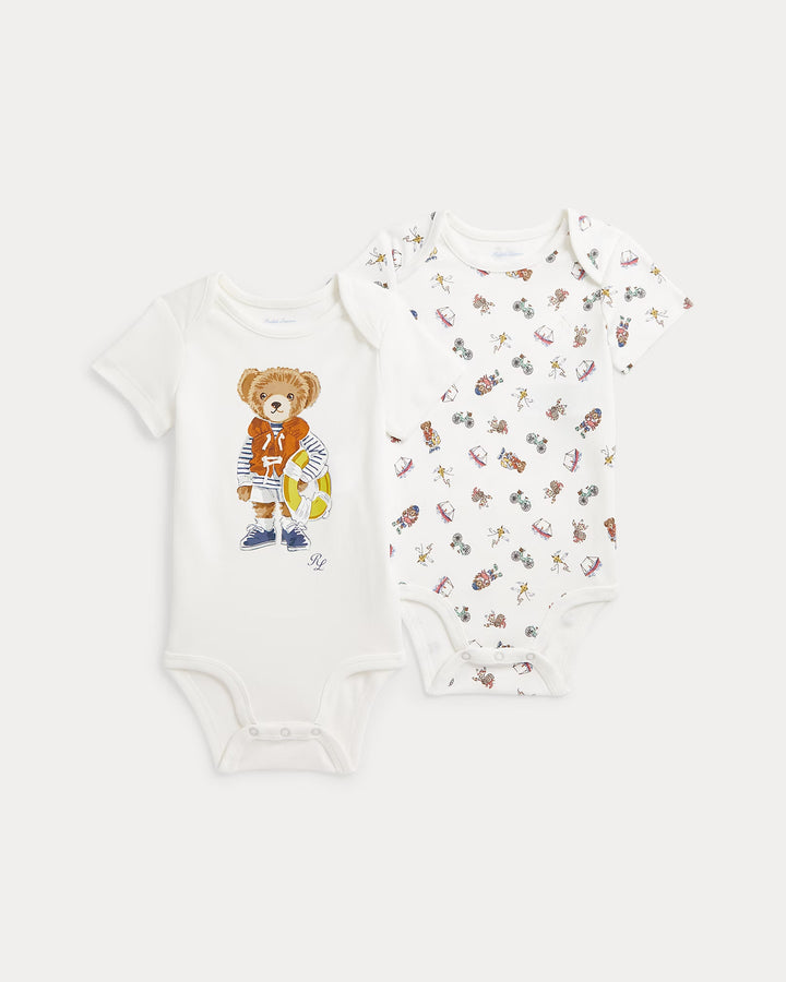 Ralph Lauren Polo Bear Cotton Bodysuit 2-Pack