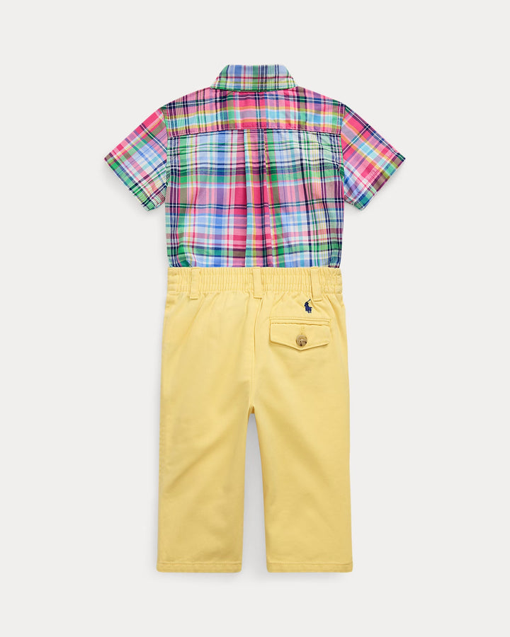 Ralph Lauren Plaid Cotton Shirt & Chino Pant Set