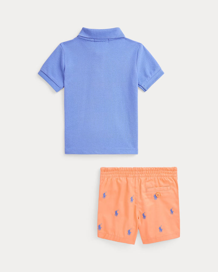Ralph Lauren Mesh Polo Shirt & Chino Short Set