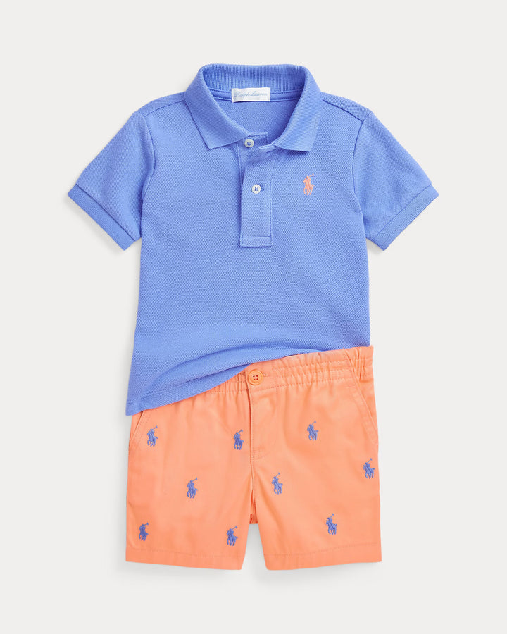 Ralph Lauren Mesh Polo Shirt & Chino Short Set