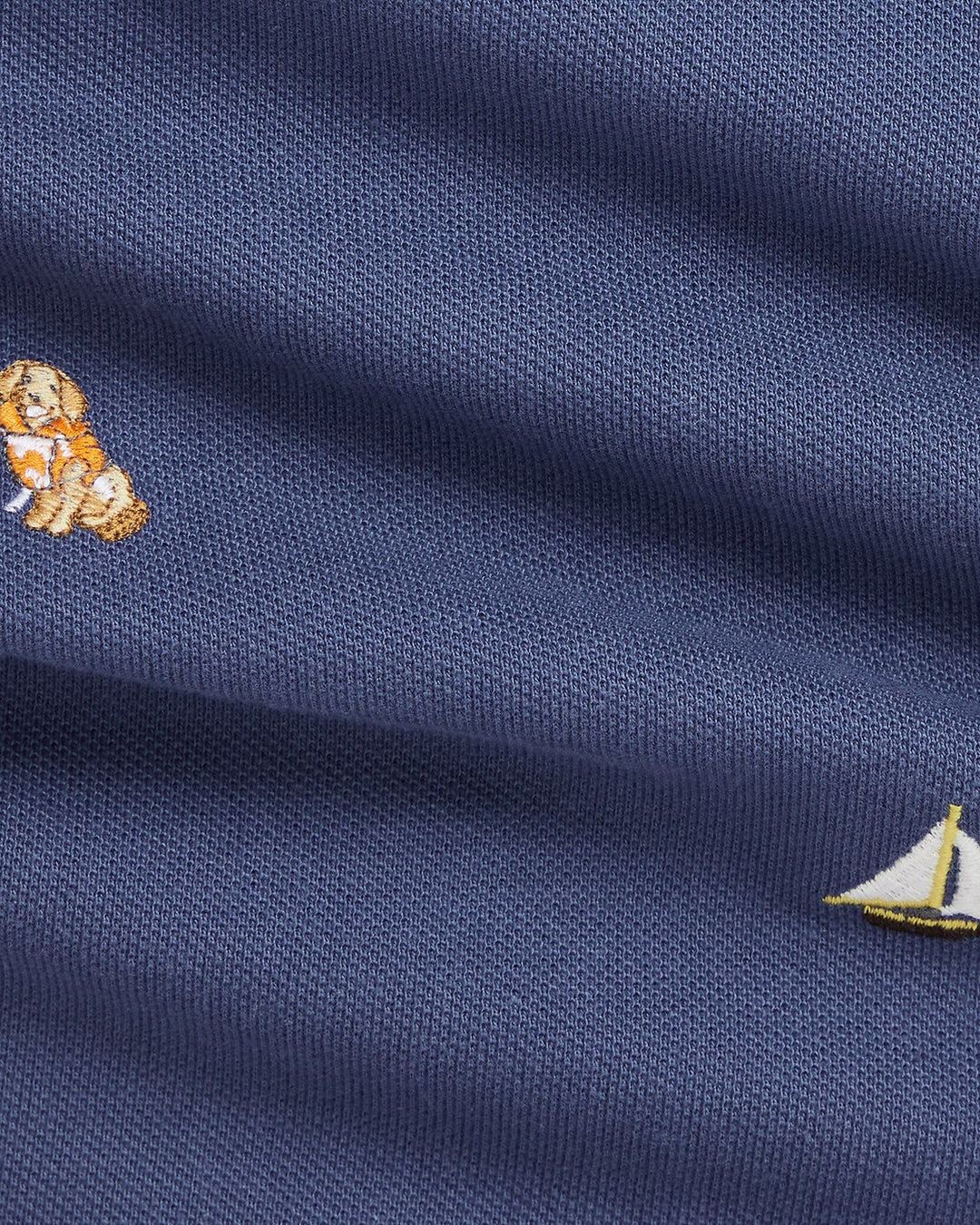 Ralph Lauren Embroidered Cotton Mesh Polo Shortall