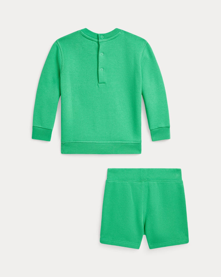 Ralph Lauren Logo Fleece Sweatshirt & Short Set