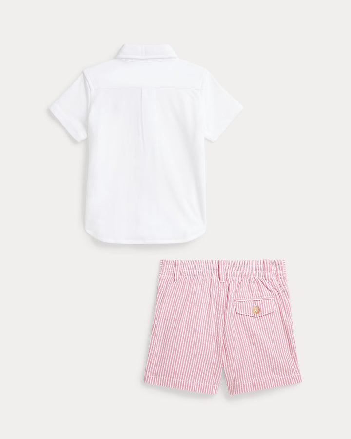 Ralph Lauren Oxford Mesh Shirt & Seersucker Short Set