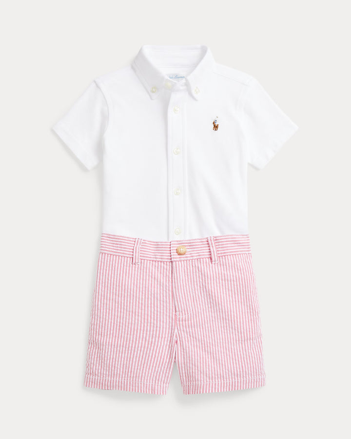 Ralph Lauren Oxford Mesh Shirt & Seersucker Short Set