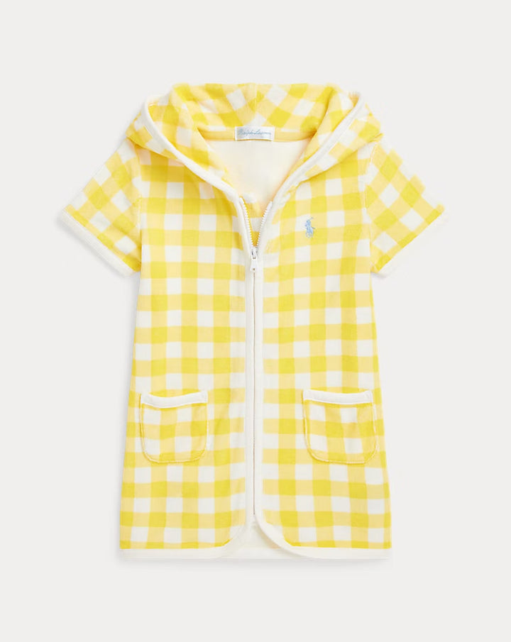 Ralph Lauren Gingham Terry Hooded Cover-Up