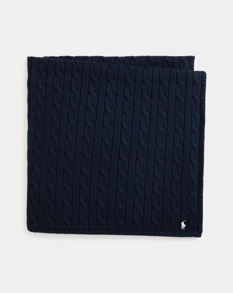 Ralph Lauren Cable-Knit Cotton Baby Blanket