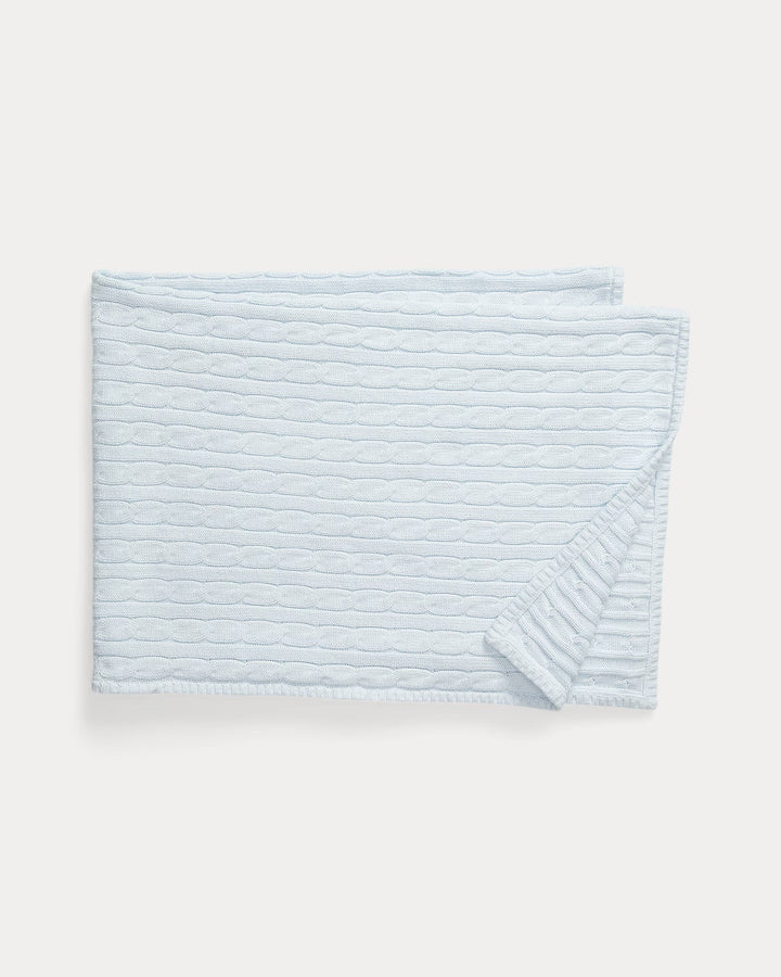 Ralph Lauren Cable-Knit Cotton Baby Blanket