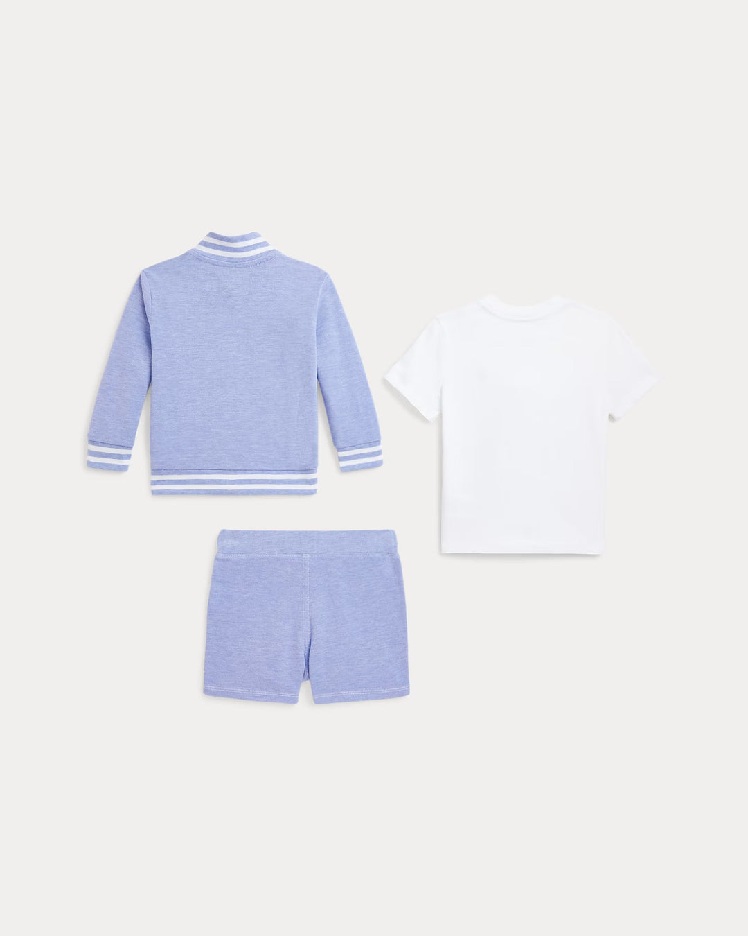 Ralph Lauren Cotton Tee, Baseball Jacket & Short Set