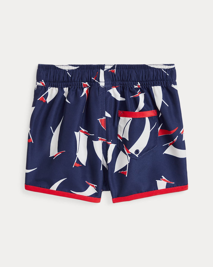 Ralph Lauren Sailboat-Print Swim Trunk
