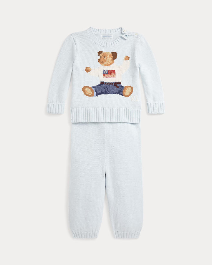 Ralph Lauren Polo Bear Cotton Sweater & Pant Set