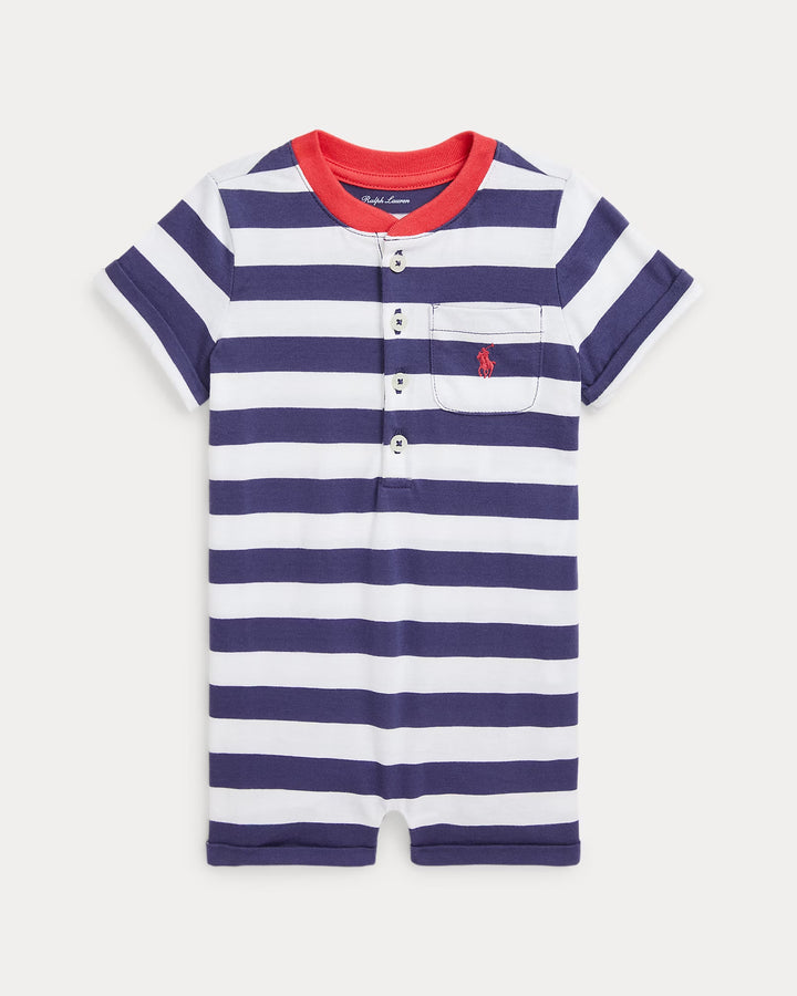 Ralph Lauren Striped Cotton Jersey Shortall