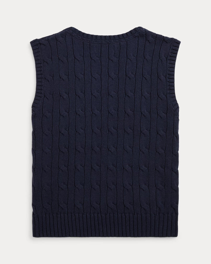 Ralph Lauren Cable-Knit Cotton Sweater Vest