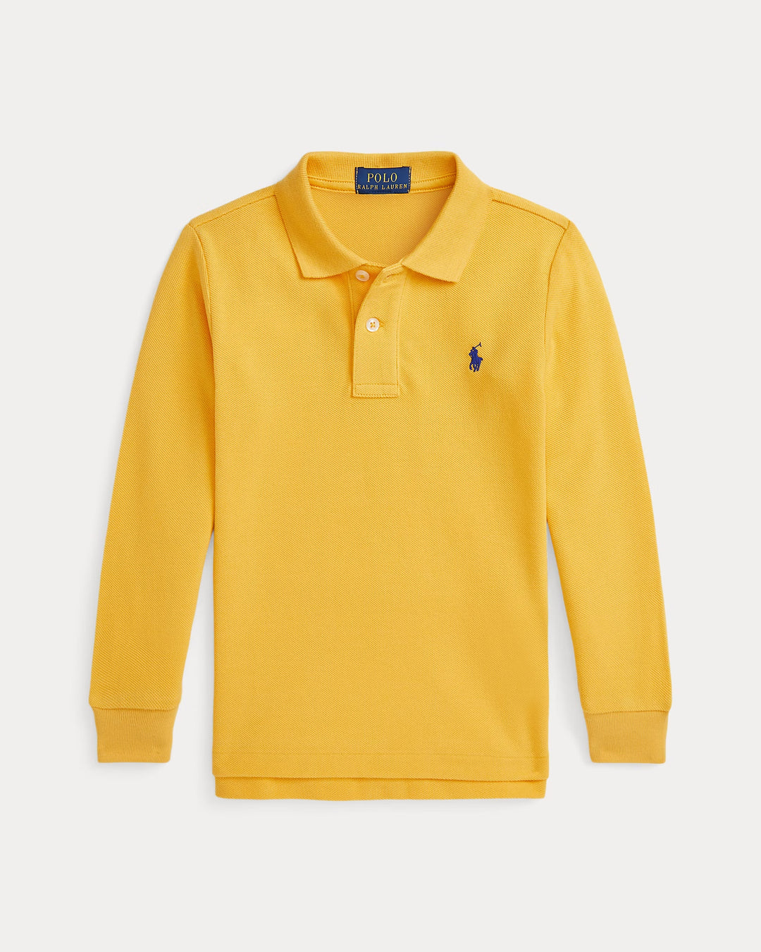 Ralph Lauren Cotton Mesh Long-Sleeve Polo Shirt