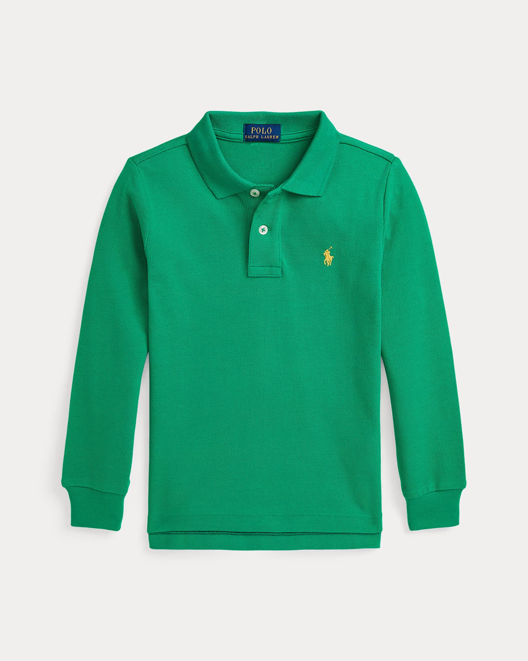 Ralph Lauren Cotton Mesh Long-Sleeve Polo Shirt