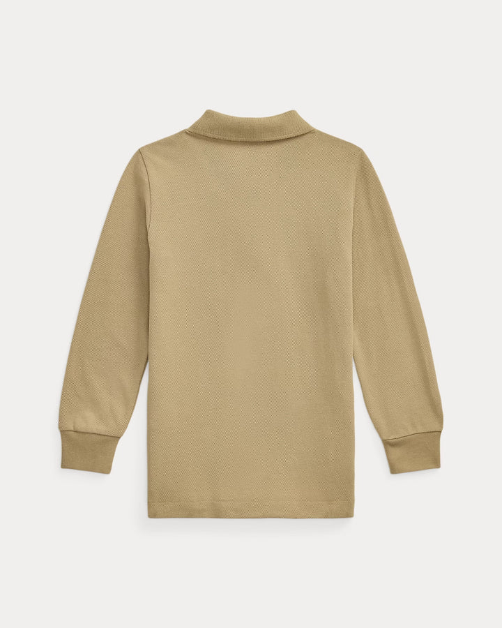 Ralph Lauren Cotton Mesh Long-Sleeve Polo Shirt