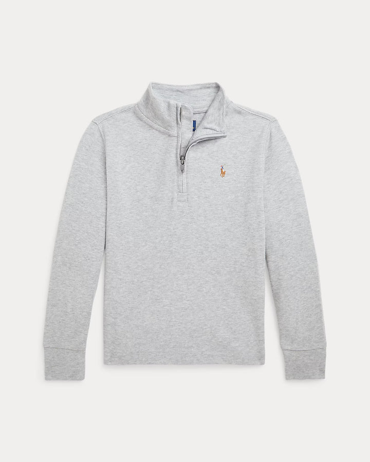 Ralph Lauren Cotton Interlock Quarter-Zip Pullover
