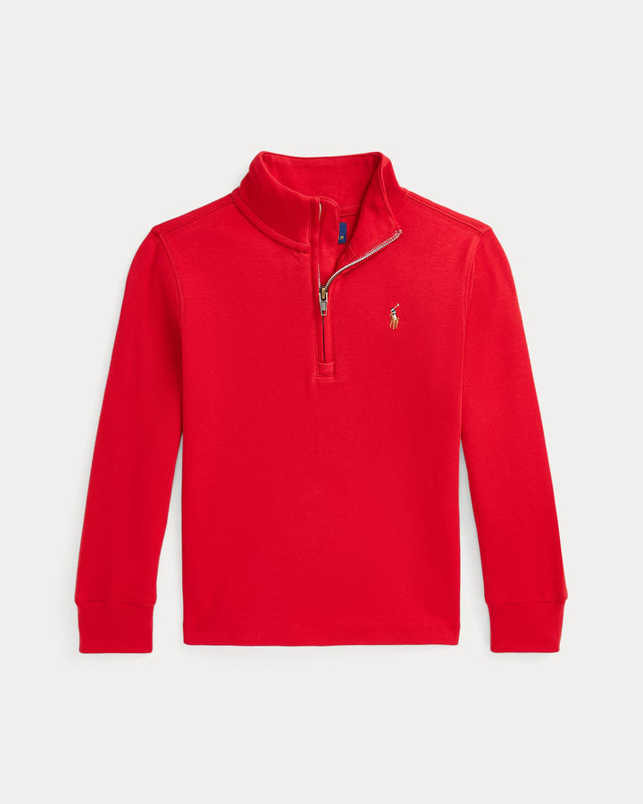 Ralph Lauren Cotton Interlock Quarter-Zip Pullover
