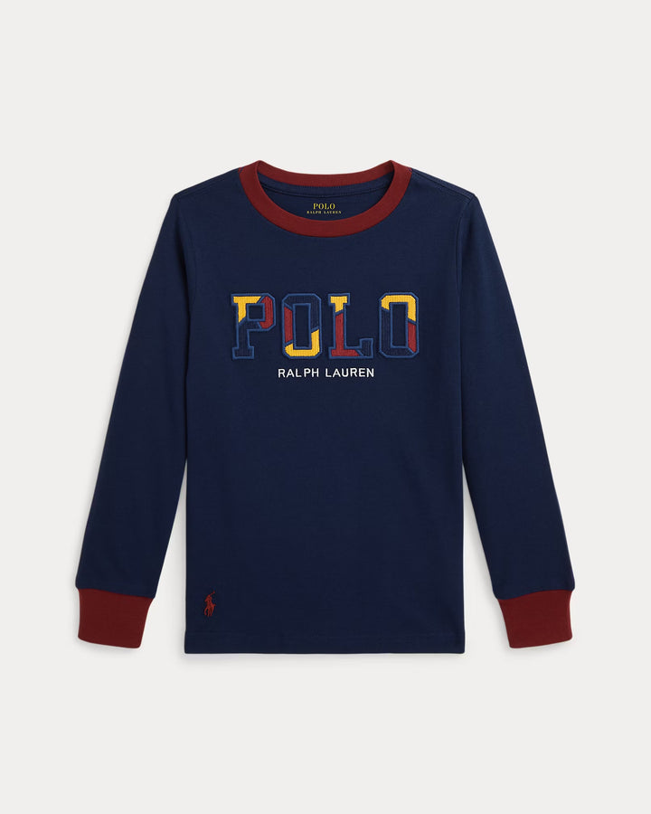 Ralph Lauren Corduroy-Logo Cotton Long-Sleeve Tee