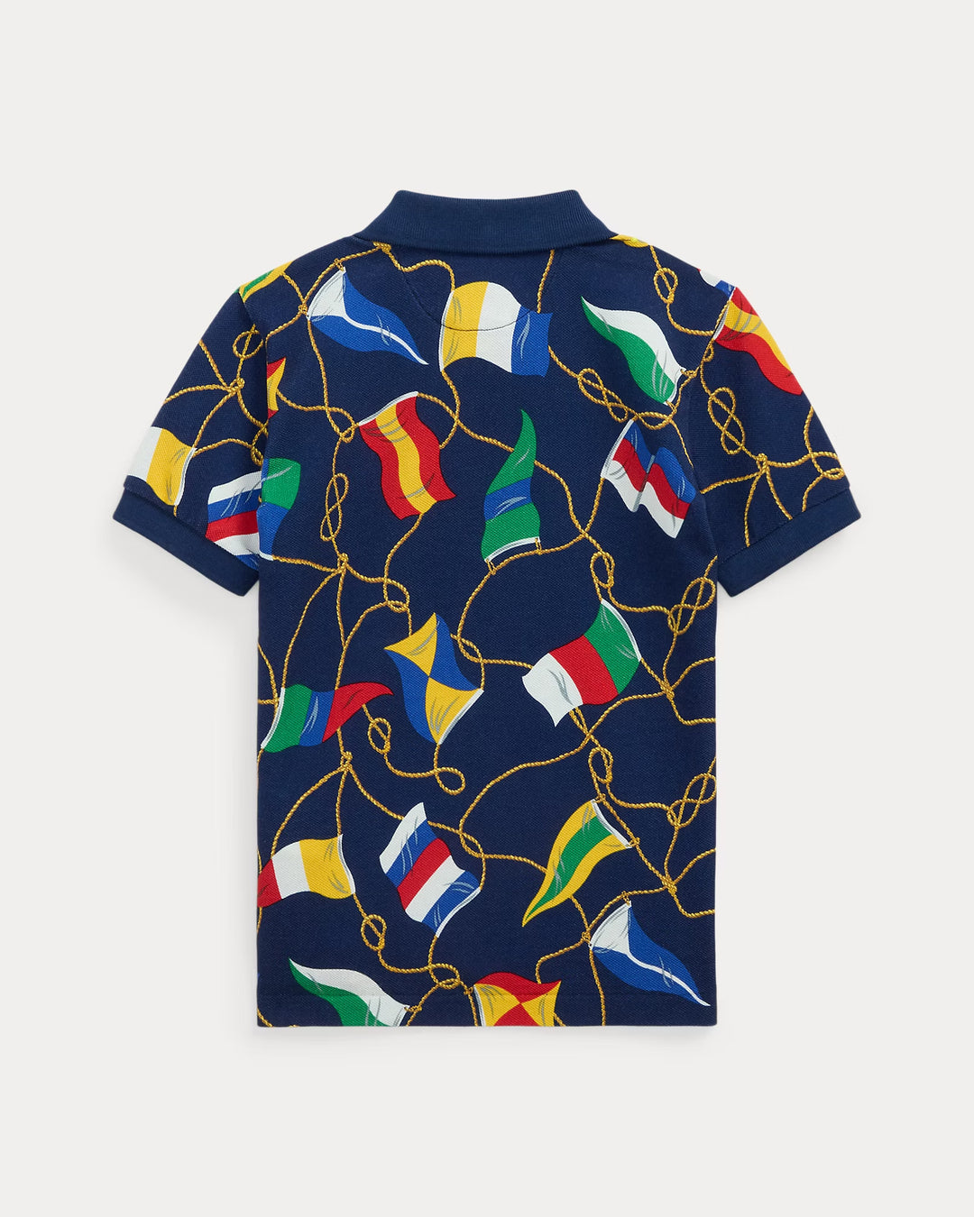 Ralph Lauren Nautical-Flag Cotton Mesh Polo Shirt