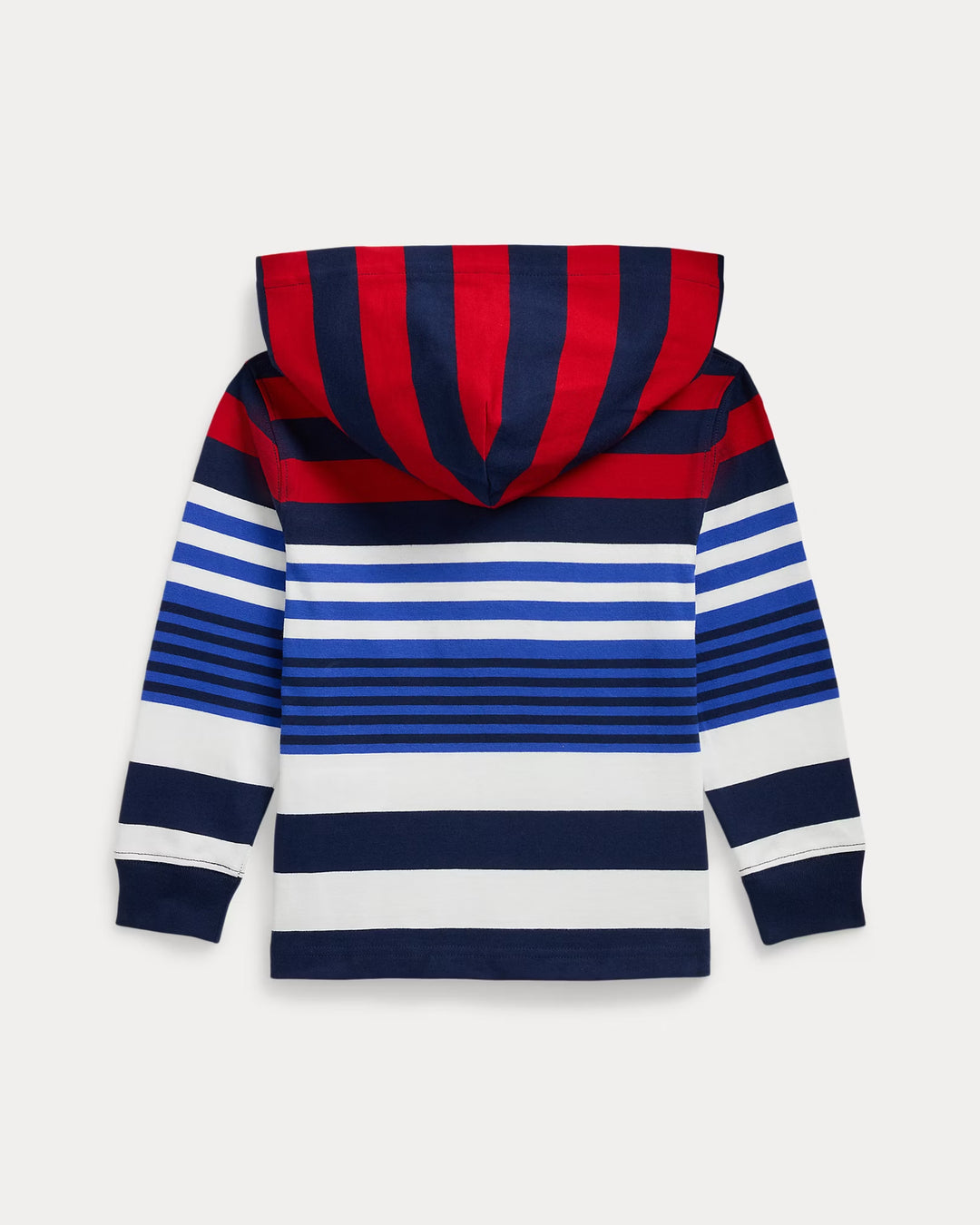 Ralph Lauren Striped Cotton Hooded Rugby Shirt