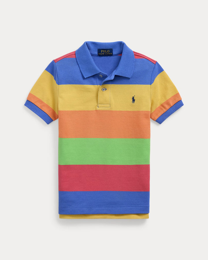 Ralph Lauren Striped Cotton Mesh Polo Shirt