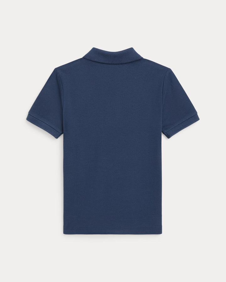 Ralph Lauren Dog-Embroidered Cotton Mesh Polo Shirt